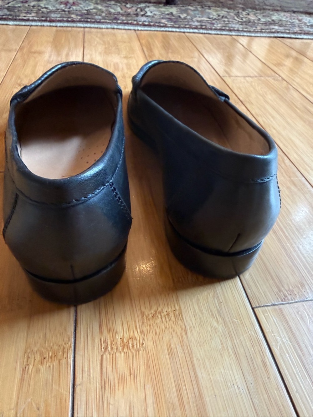 Classic Black Leather Ralph Lauren Penny Loafers - Women 6.5 - Picture 7 of 7